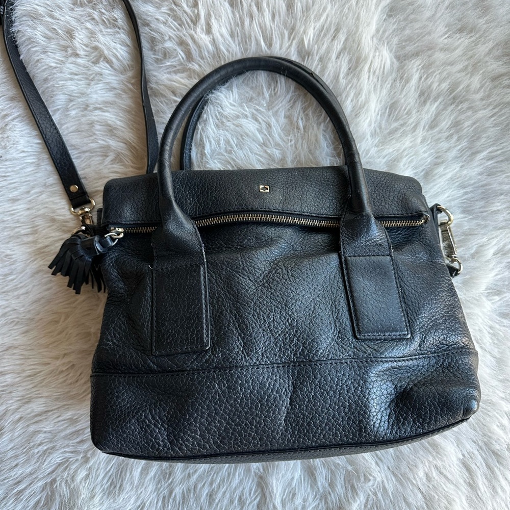 Kate Spade Black Leather shoulder Handbag crossbody bag